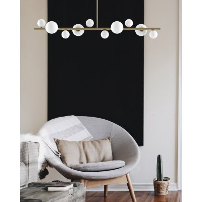 Lampa wisząca MILKY DROP złota 120 cm