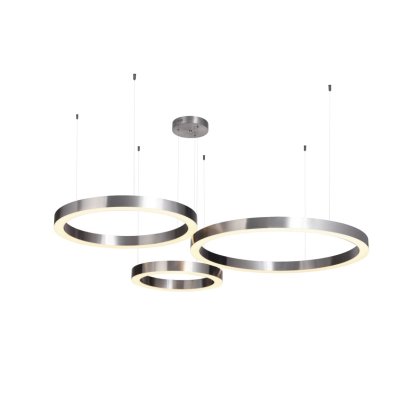 Lampa wisząca CIRCLE 40+60+80 LED nikiel na 1 podsufitce