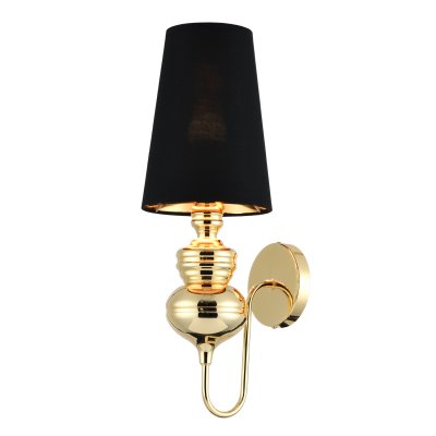 Lampa ścienna QUEEN złoto czarna 18 cm