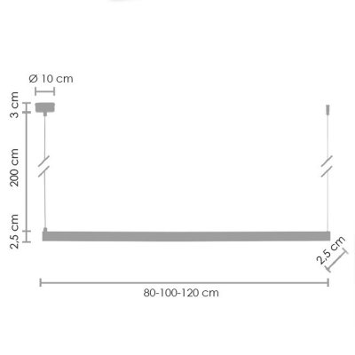 Lampa wisząca BEAM-120 LED tytan 120 cm