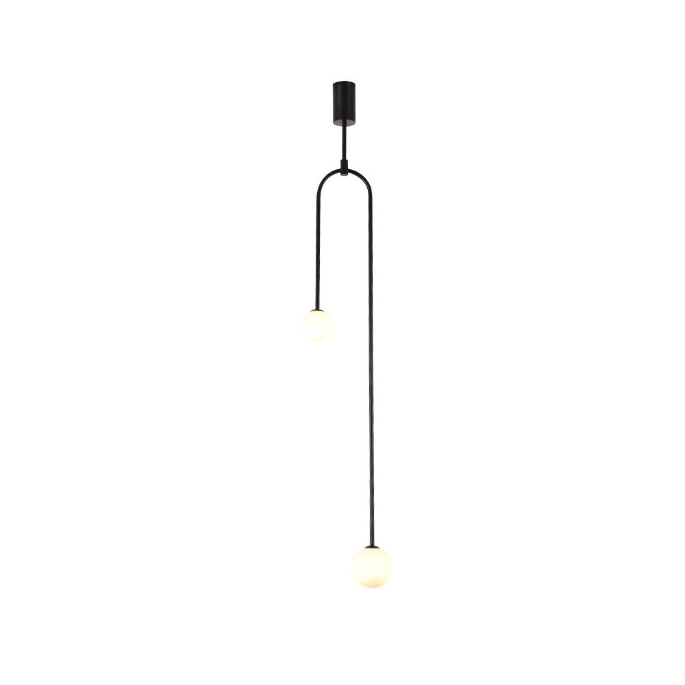 Lampa wisząca LOOP czarna 123 cm