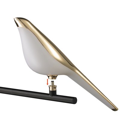 Lampa ścienna BIRD TIT LED złoto-czarna 28 cm