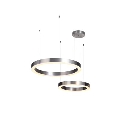 Lampa wisząca CIRCLE 60+80 LED nikiel na 1 podsufitce