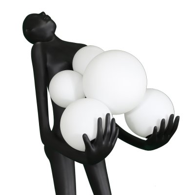 Lampa podłogowa WOMAN czarna 180 cm