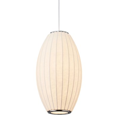 Lampa wisząca SILK BARREL biała 60 cm