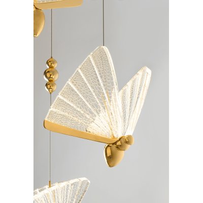 Lampa wisząca BUTTERFLY DISC 5 złota