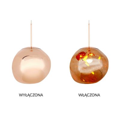 MOOSEE lampa wisząca FUSION 30 miedziana  - akryl