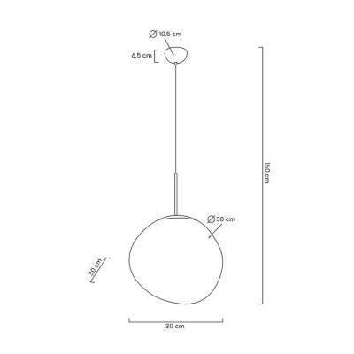 MOOSEE lampa wisząca FUSION 30 miedziana  - akryl