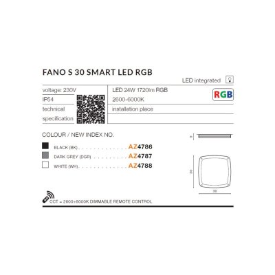 Fano S30 Smart RGB - Plafon