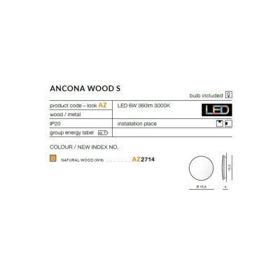 Ancona S Wood  - Kinkiet