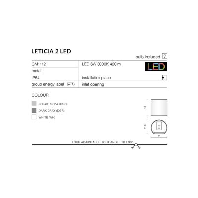 Leticia 2 LED - Kinkiet