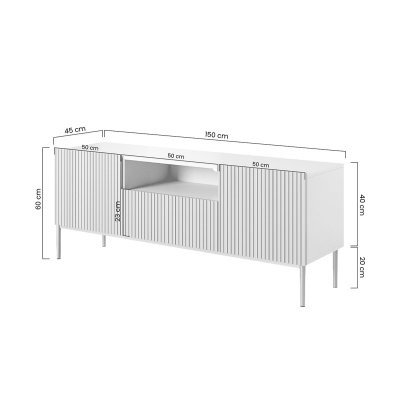 Nicole - Szafka RTV 150 na złotych nogach