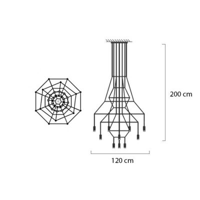 Lampa wisząca FLUSSO 20 czarna