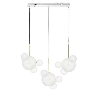 Lampa wisząca CAPRI LINE 3 złota / biała  - 180 LED, aluminium, szkło