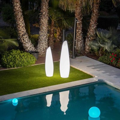 NEW GARDEN lampa ogrodowa FREDO 140       BATTERY TUBE biała