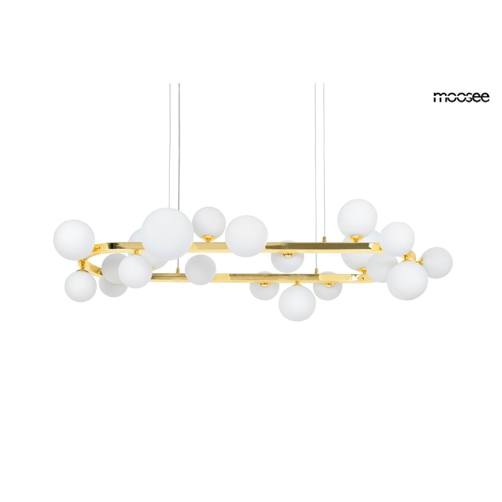 MOOSEE lampa wisząca ALURE OVAL 120       złota/mleczna
