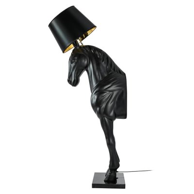 MOOSEE lampa podłogowa KOŃ HORSE STAND    M czarna - włókno szklane