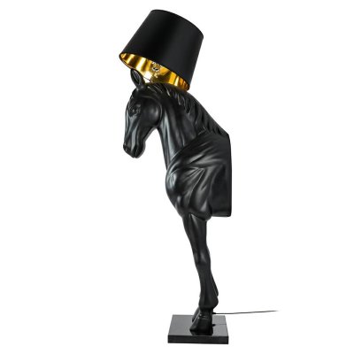 MOOSEE lampa podłogowa KOŃ HORSE STAND    M czarna - włókno szklane