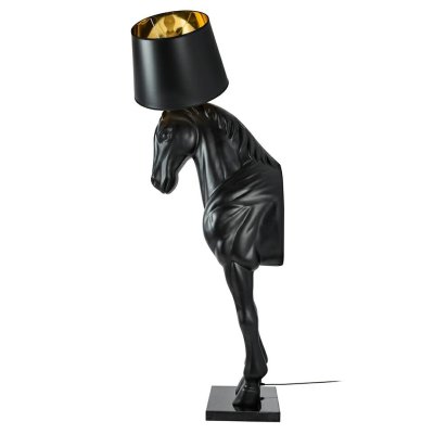 MOOSEE lampa podłogowa KOŃ HORSE STAND    M czarna - włókno szklane