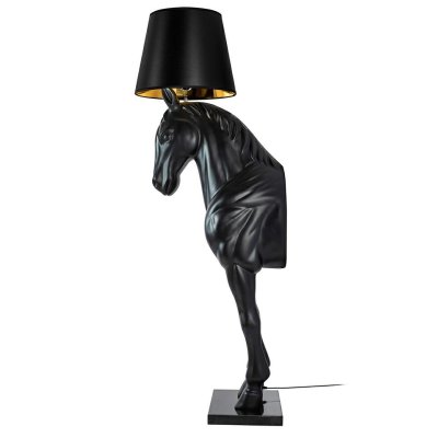 MOOSEE lampa podłogowa KOŃ HORSE STAND    M czarna - włókno szklane