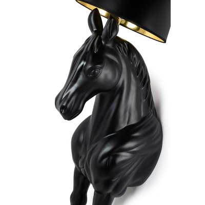 MOOSEE lampa podłogowa KOŃ HORSE STAND    M czarna - włókno szklane