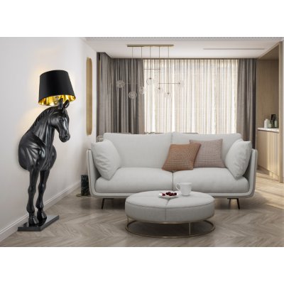 MOOSEE lampa podłogowa KOŃ HORSE STAND    M czarna - włókno szklane