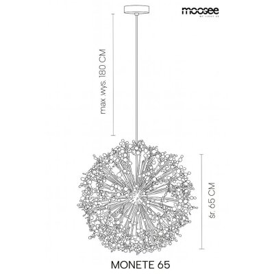 MOOSEE lampa wisząca MONETE 65 złota