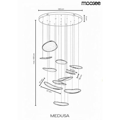 MOOSEE lampa wisząca MEDUSA złota