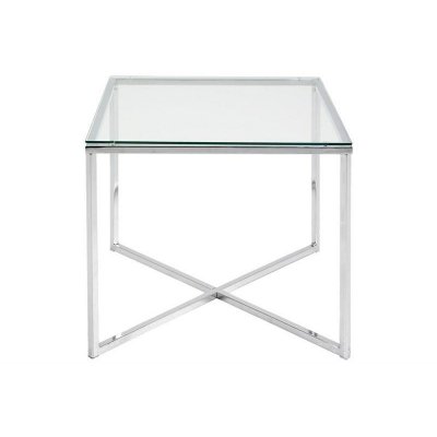 ACTONA stolik kawowy CROSS SQUARE  - szkło, chrom